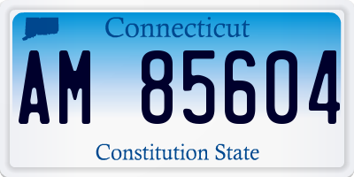 CT license plate AM85604
