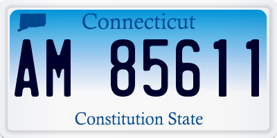 CT license plate AM85611