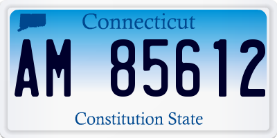 CT license plate AM85612
