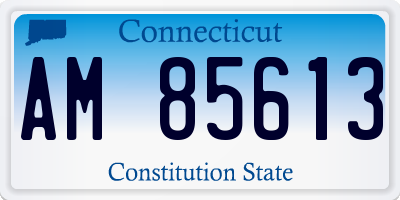 CT license plate AM85613