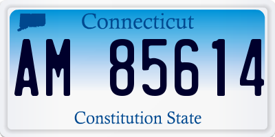 CT license plate AM85614
