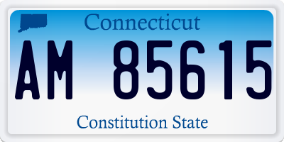 CT license plate AM85615