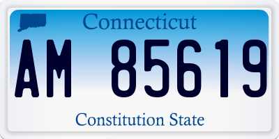 CT license plate AM85619