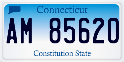 CT license plate AM85620