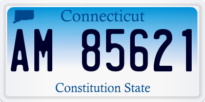 CT license plate AM85621
