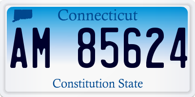 CT license plate AM85624