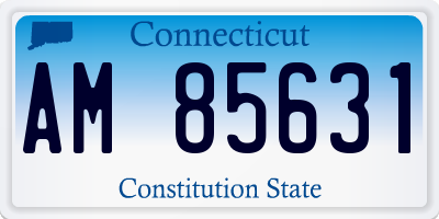 CT license plate AM85631