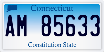 CT license plate AM85633
