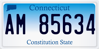 CT license plate AM85634