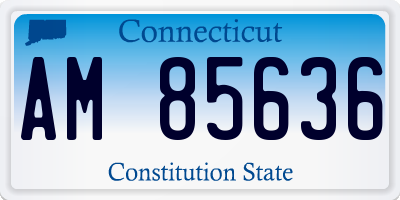 CT license plate AM85636
