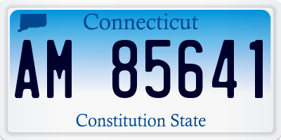CT license plate AM85641