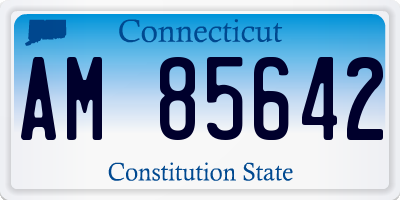 CT license plate AM85642