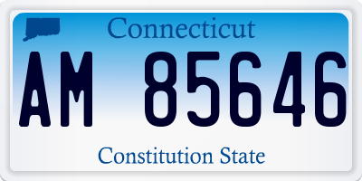 CT license plate AM85646