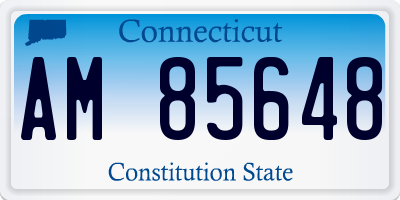 CT license plate AM85648