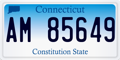 CT license plate AM85649