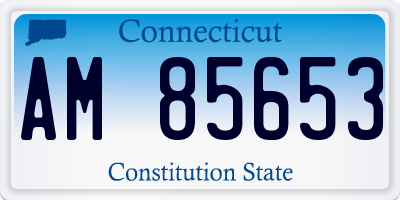 CT license plate AM85653