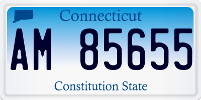 CT license plate AM85655