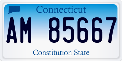CT license plate AM85667