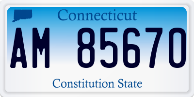 CT license plate AM85670