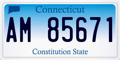 CT license plate AM85671