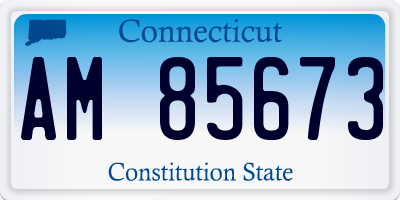 CT license plate AM85673