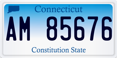 CT license plate AM85676