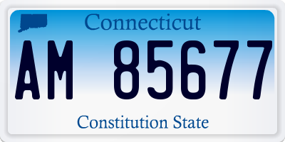 CT license plate AM85677