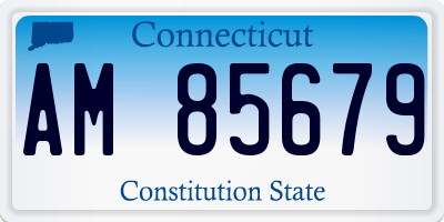 CT license plate AM85679
