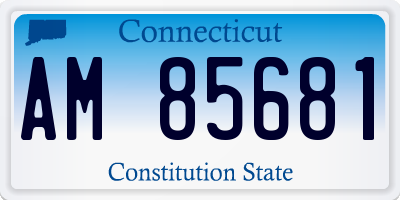 CT license plate AM85681