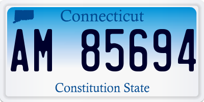 CT license plate AM85694