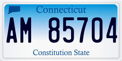 CT license plate AM85704