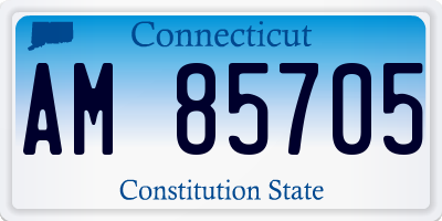 CT license plate AM85705