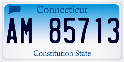 CT license plate AM85713
