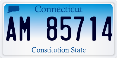CT license plate AM85714