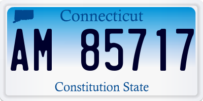CT license plate AM85717