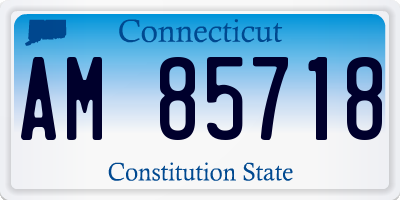 CT license plate AM85718