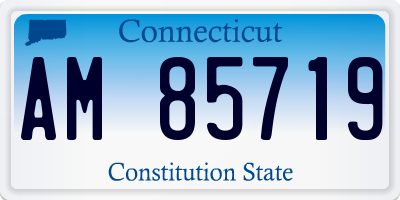 CT license plate AM85719