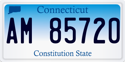 CT license plate AM85720