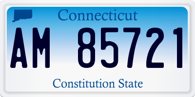 CT license plate AM85721