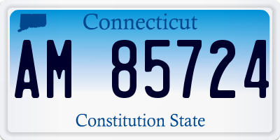 CT license plate AM85724