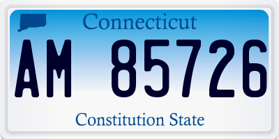 CT license plate AM85726