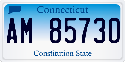 CT license plate AM85730