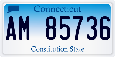 CT license plate AM85736
