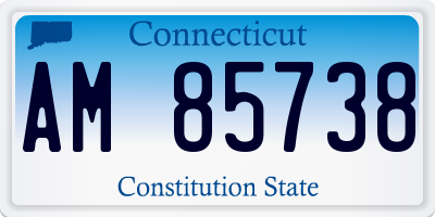 CT license plate AM85738
