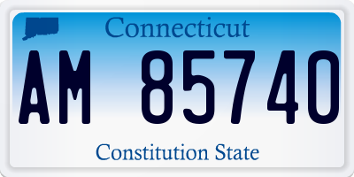CT license plate AM85740