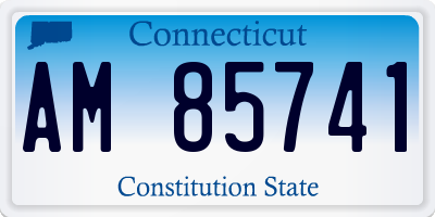 CT license plate AM85741