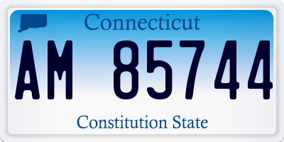 CT license plate AM85744