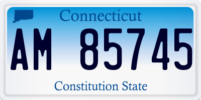 CT license plate AM85745