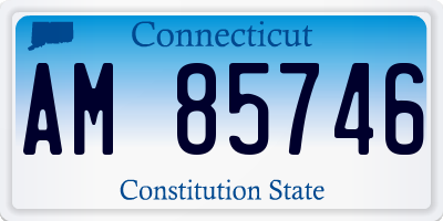 CT license plate AM85746