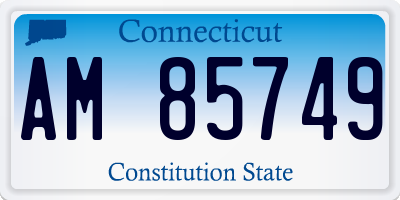 CT license plate AM85749